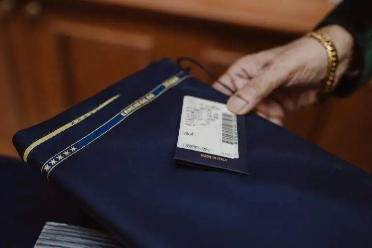 Zegna blue fabric premium